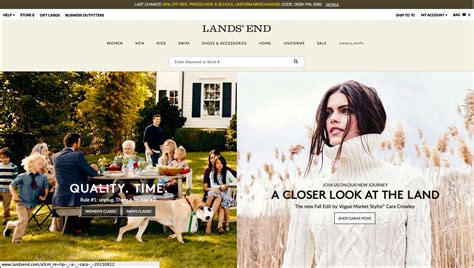 Landsend com official site. Enjoy free standard shipping with any Lands’ End credit card purchase at Landsend.com. 4. Earn 5 reward points per $1 on landsend.com or Lands’ End store purchases. 1. $50 off a Lands’ End credit card order of $100 or more during your birthday month at Lands’ End stores or Landsend.com. 5. 
