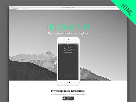 Landy Html5 Parallax App Landing Page Freebiesbug