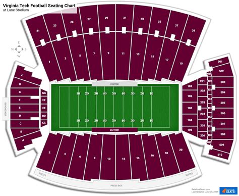 Interactive Seating Chart. Find a Section. Virginia Tech Hokies Tickets. All Lane Stadium Tickets. RateYourSeats.com. (866) 270-7569. Section 506 Lane Stadium seating views. See the view from Section 506, read reviews and buy tickets.. 