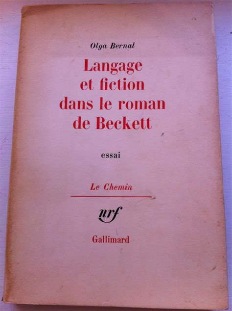 Langage et fiction dans le roman de beckett