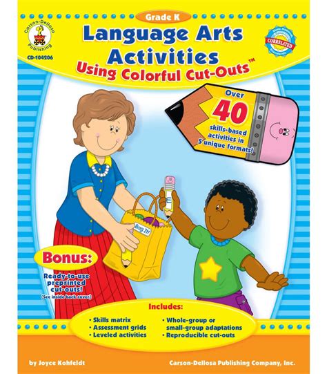 Language Arts Activities Using Colorful CutOuts™ Resource Book Grade K