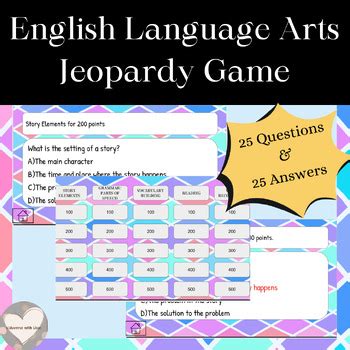 Language Arts Jeopardy On Powerpoint Games