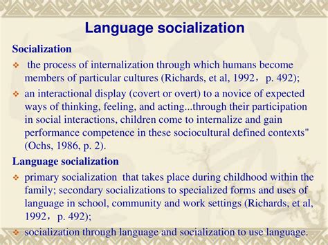 Language Learning Language Socialization