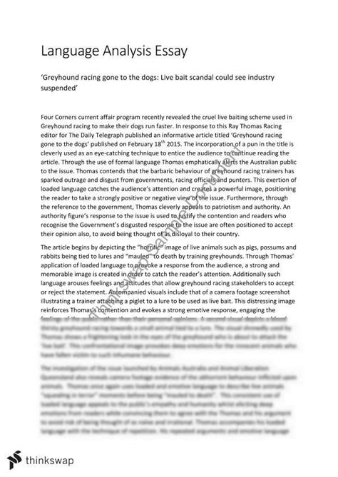 Language biography analysis essay example vce