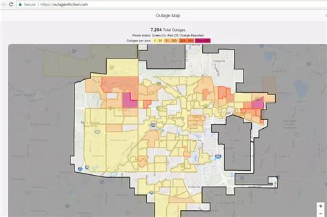 According to the Lansing Board of Water and Light’s (BWL) outage map, there are currently about 190 active outages, and nearly 30,0000 customers are being impacted and don’t have any electricity.. 