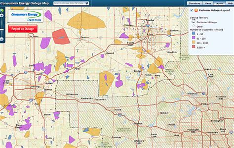 Around 5 p.m. Friday, Consumers’ outage map showed about 8,000 without service in Muskegon County, 5,200 in Ottawa County, 5,300 in Kent County and 9,700 in Calhoun County.. 