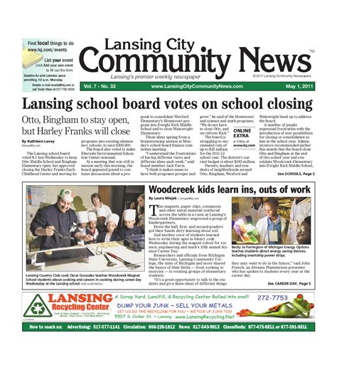 Lansing state joural. Mar 16, 2024 · LANSING – Journalists from the Lansing State Journal won several awards in the 2023 Michigan Press Association Better Newspaper Contest. The LSJ competes in the Class A Division, which includes ... 