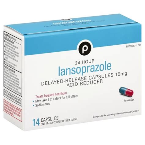 Lansoprazole 3-14 day treatments of 15mg delayed release