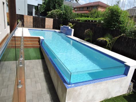 Lap pool above ground. Most above ground pool manufacturers make large oval pools, but these are not necessarily considered lap pools. But if you have the room, these larger oval ... 