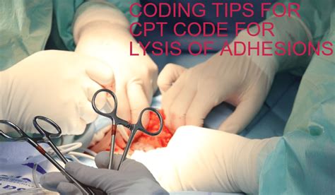 Apr 22, 2014. #2. Separate Procedure. If you look at most codes for lysis of adhesions (e.g. CPT 44005 or 44180) they are listed as Separate Procedure. This means that you CANNOT code them UNLESS this is the ONLY thing you are doing. We do append a -22 modifier to surgeries where the physician has documented "extensive lysis of adhesions .... 