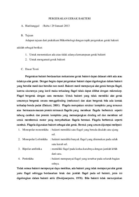 Laporan Praktikum Pengamatan Pergerakan Bakteri kel 2