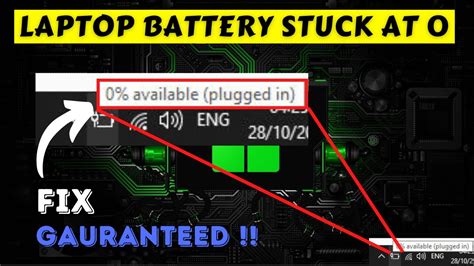 Laptop Battery Stuck in 0%, Won