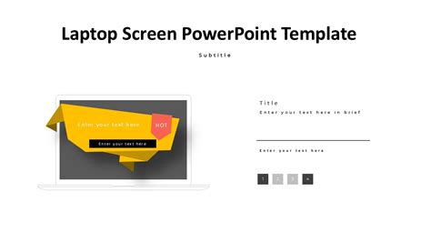 Laptop Screen PowerPoint Template Slidesbase