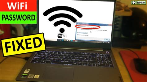 Laptop cannot enter the WIFI Password Fixed - YouTube