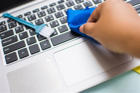 Laptop cleaning service. The bulk of your laptop cleaning can be done with a microfiber cloth. As Apple notes , avoid aerosol sprays, solvents, abrasives, and products with hydrogen … 