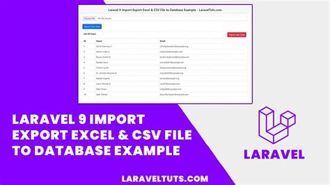 Laravel 9 Import Export Excel & CSV File Example TechvBlogs