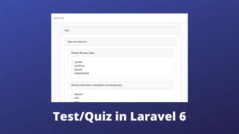 Laravel Test - ProProfs Quiz