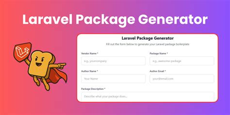 Laravel package generator.  This tool generates all the boilerplate co...