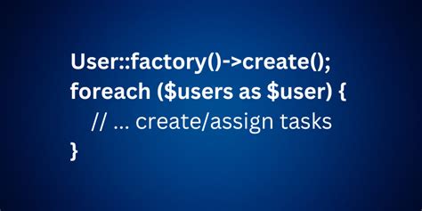 Laravel seed one to many.  For example, your Database\Factories\UserFactory fac...