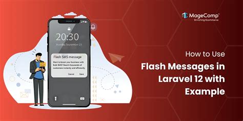 Laravel success message flash.  It includes default messages for most commonly used actions s...