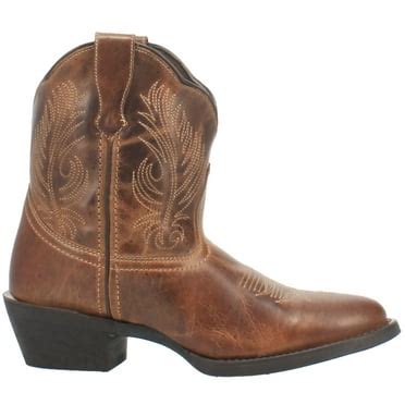 Laredo Womens Tori Round Toe Boots Ankle Low Heel 1-2"