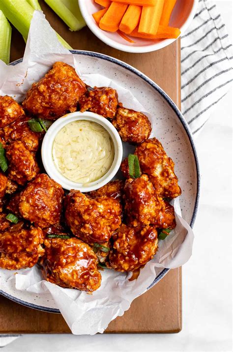 Large Cauliflower Wings, Add Sweet BBQ Sauce Calories, Carbs ...