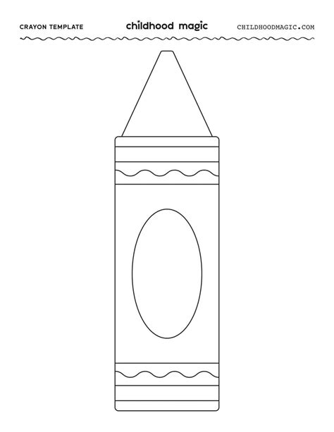 Large Crayon Template