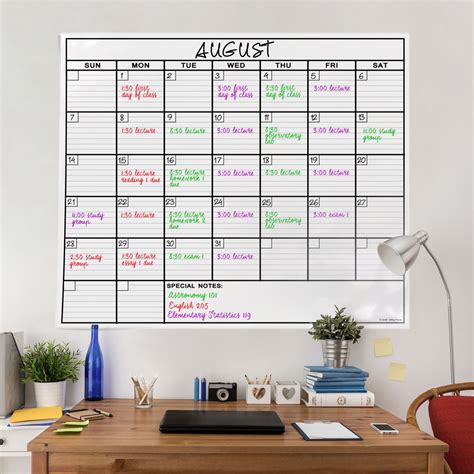 Large Dry Erase Monthly Calendar