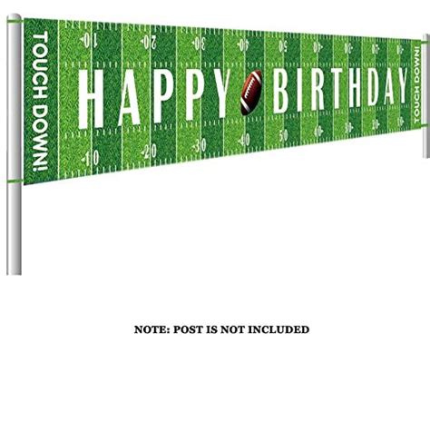 Large Football Happy Birthday Party Banner, Game Day Sports