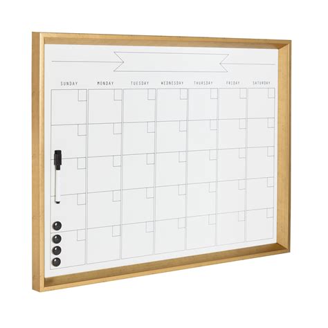 Large Framed Dry Erase Calendar