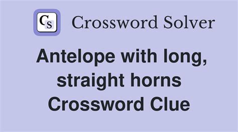 Large Indian antelope Crossword Clue Wordplays.com