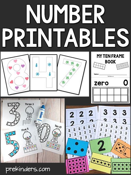 Large Numeral Printables and More Number Printables in 2020 Printable