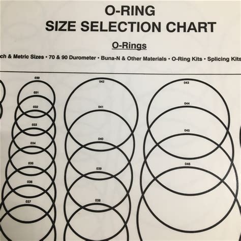 Large O Ring Size Chart Chart Examples