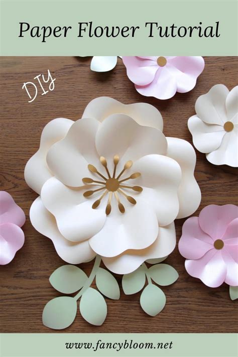 Large Paper Flower Tutorial DIY FancyBloom