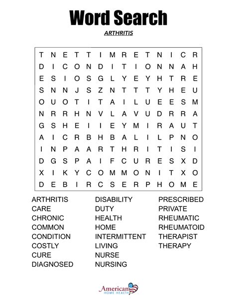 Large Print Word Search Printables