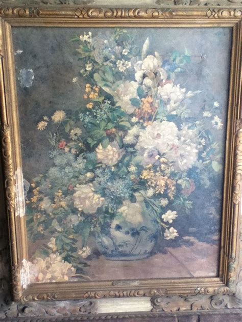 Large Vase Of Flowers Renoir Print eBay