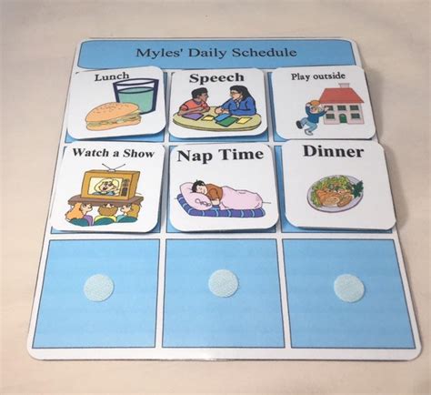 Large Visual Schedule Daily Routine Chore Chart Autism PECS Etsy Australia