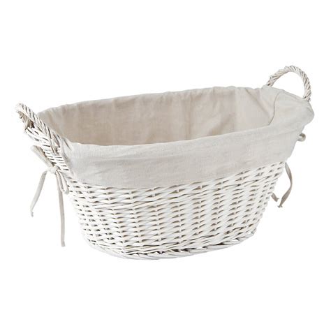 Large White Wicker Basket Wayfair.co.uk