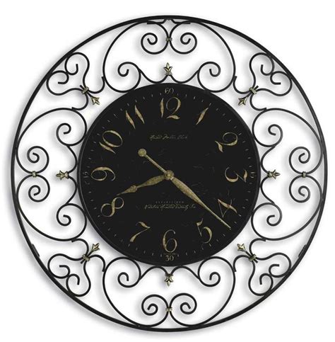 Large Wrought Iron Wall Clock Wayfair