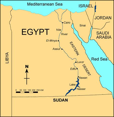 Large based map of Egypt. Egypt large based map Maps of