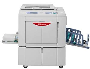 Large format risograph.  When printing many copies of the same document (generally ...