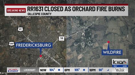 Large grass fire reported close to Fredericksburg