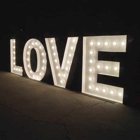 Large light up letters, signs and more Love Is Us