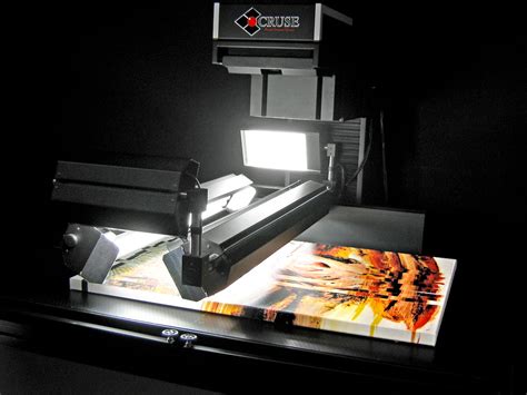The ultimate in fine art scanning is the German built Cruse Flatbed Fine Art Scanner which enables art work measuring up to 40ins x 50ins to be scanned lying on ...