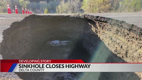 Large sinkhole forces partial highway closure in western Colorado
