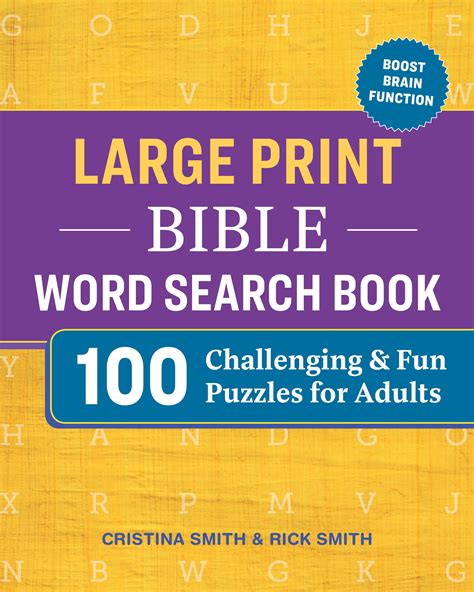 Full Download Large Print Bible Word Search Book 100 Challenging And Fun Puzzles For Adults By Cristina Smith