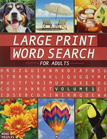 Full Download Large Print Word Search Book  Volume 1 Fun And Interesting Variety Of Topics By Roko Puzzles