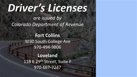 Larimer county dmv. Larimer County use tax. Sale & Use Tax Topics: Motor Vehicles 3 Revised November 2021 Sales between private parties or at auction If the party selling a motor vehicle is not a retailer who is required to obtain a sales tax license, the seller may not be required to collect the state and state- ... 