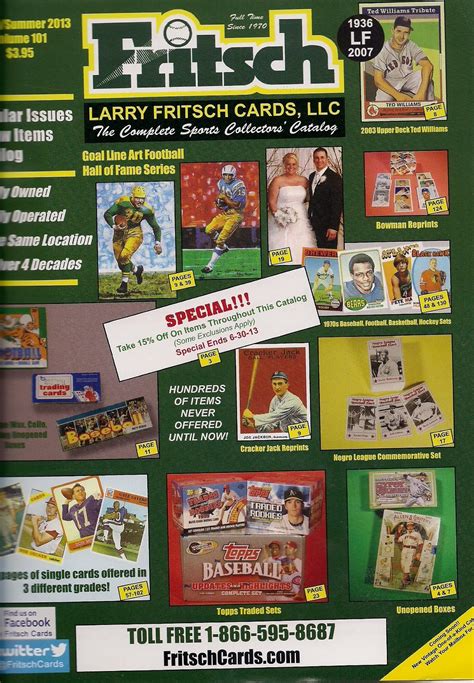 Larry fritsch cards. The American Card Catalog is known as the “bible” of card collecting. This classic collectors’ guide (originally issued around 1960) which gives us the reference numbers we use today—T3, T-206, R319, E90 etc. has been reprinted. This is not a price guide, but the premier reference on collectible cards and related items dating from the ... 