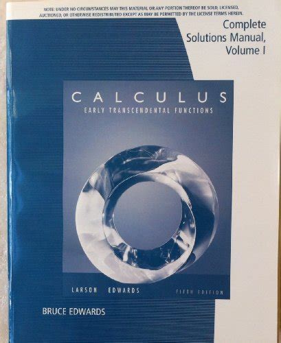 Larson edwards calculus 5th edition solutions manual. - Refutação dos principios methafysicos, e moraes dos pedreiros livres illuminados.
